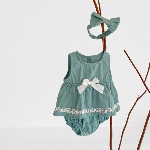 

Amazon Sells Summer 2021 Bow Tie Vest Dress Baby Girl Baby Lace Vest Dress Rompers Dress