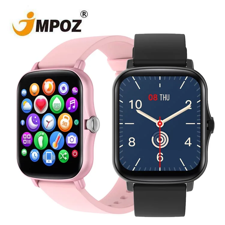 

JMPOZ P8 PLUS P8 1.69 Inch Full Touch Screen Smart Watch Men P8 Plus Blood Pressure Heart Rate Fitness Tracker Sport Smartwatch