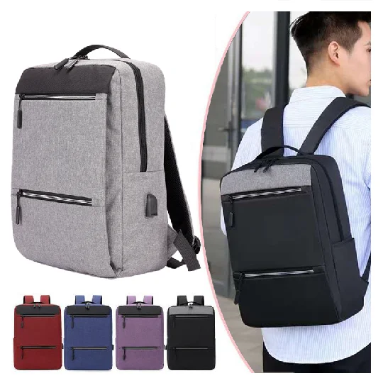 

OMASKA Custom School USB Laptop Backpack mochilas para hombre mens bagpacks Girl 15.6 inch laptop backpack business bag, Gray/black/blue/red/purple