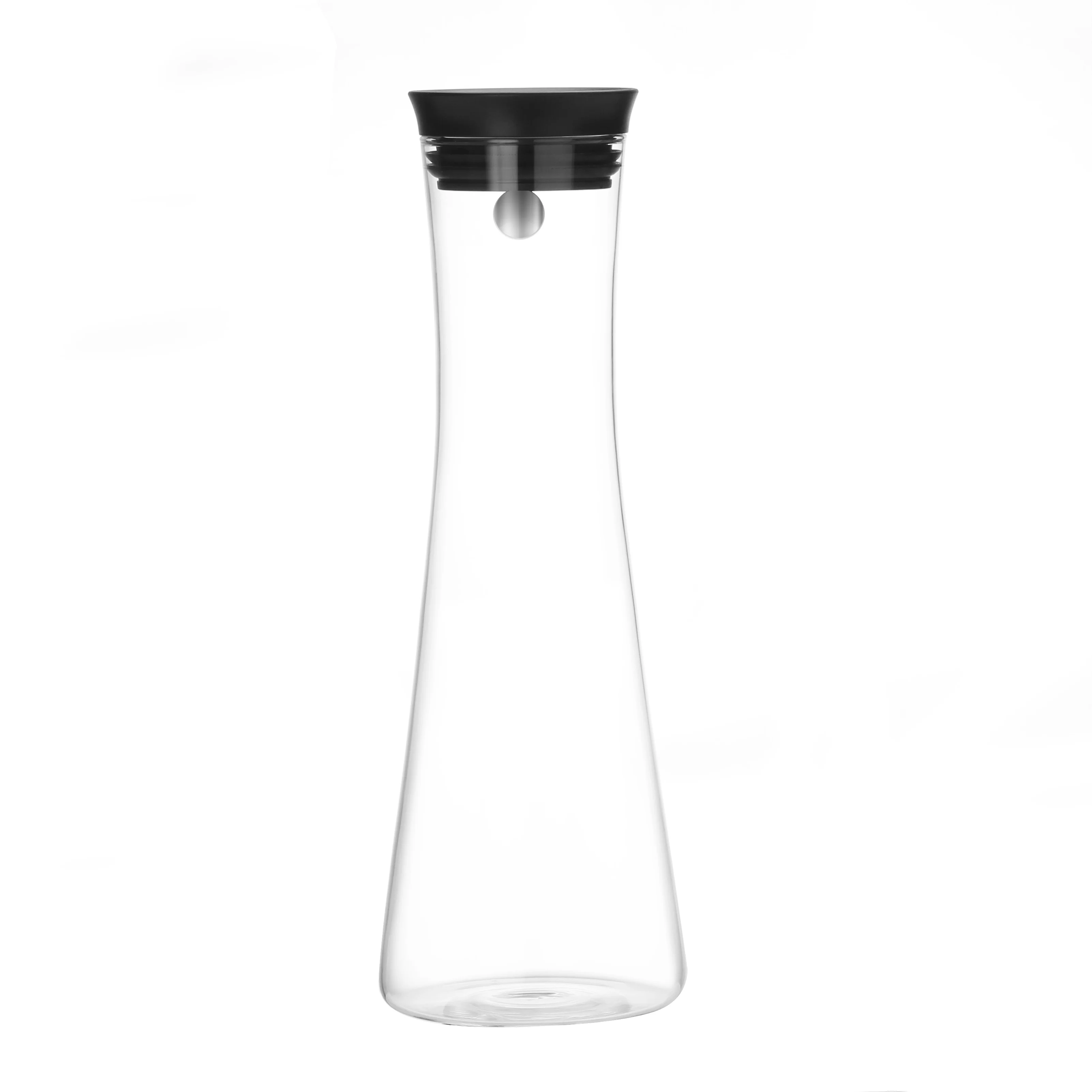 

Customize logo clear glass water carafe elegant with lid