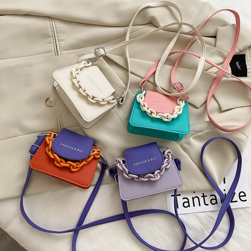 

Wholesale multi-color girl PU leather small crossbody handbags 2021 mini purses and handbags