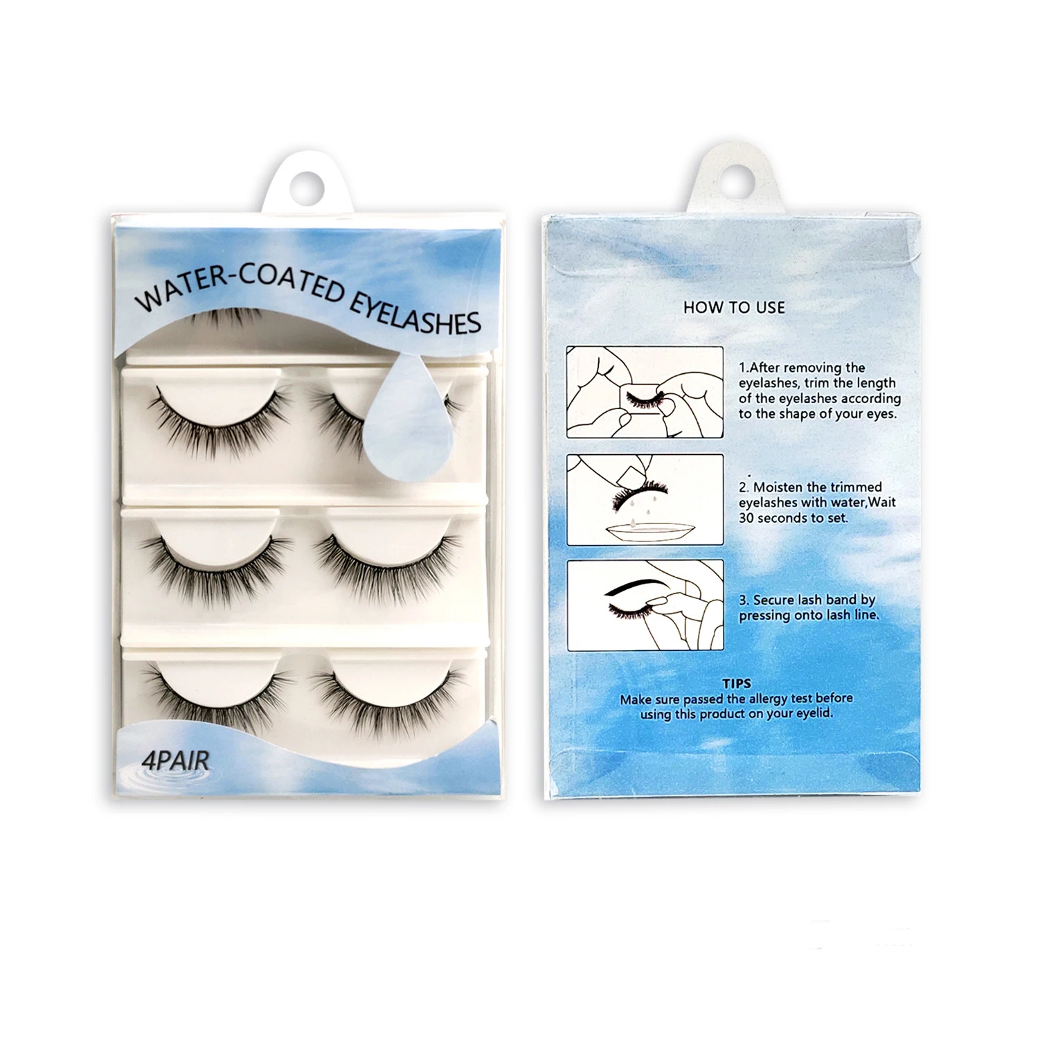 

2021 New Style Water coated eyelashes water activated lashes aqua lashes without Glue eyelash