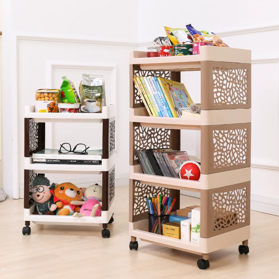

4 layers Plastic kitchen storage rack organizer wide