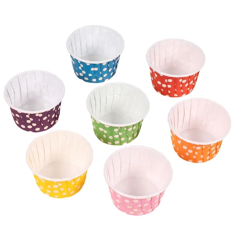 

50PCS Mini Cupcake Liners Paper Round Cake Baking Cups Muffin Cases Home Party Wedding Caking Tools, As photo