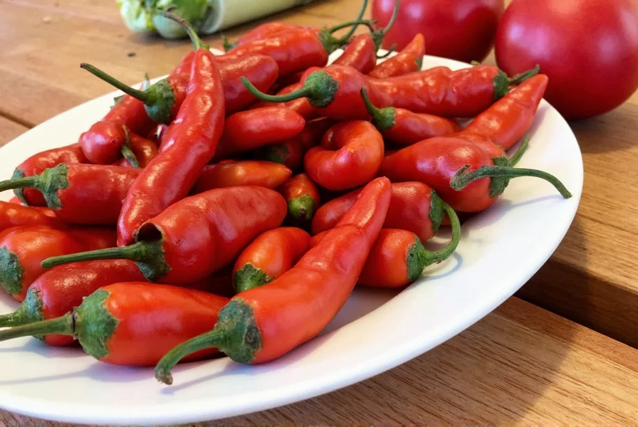 Chile Ancho Peppers in a Wooden Bowl
