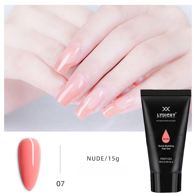 

Private Label Nail Extension UV LED Gel Poly Nail Gel In Stock 15ml 30ml 60ml Acrylic Nail UV Builder Gel With Your Logo, 38 colors for choose
