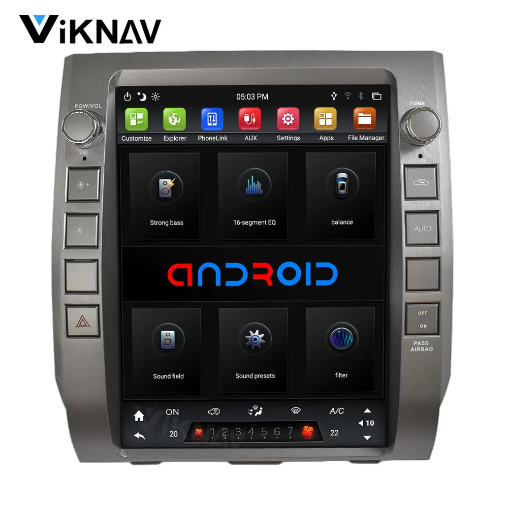 

Auto Multimedia Player For Toyota Tundra 2014 2015 2016 2017 2018 2019 Android Car Radio PX6 2 DIN Vertical Screen GPS Navigator