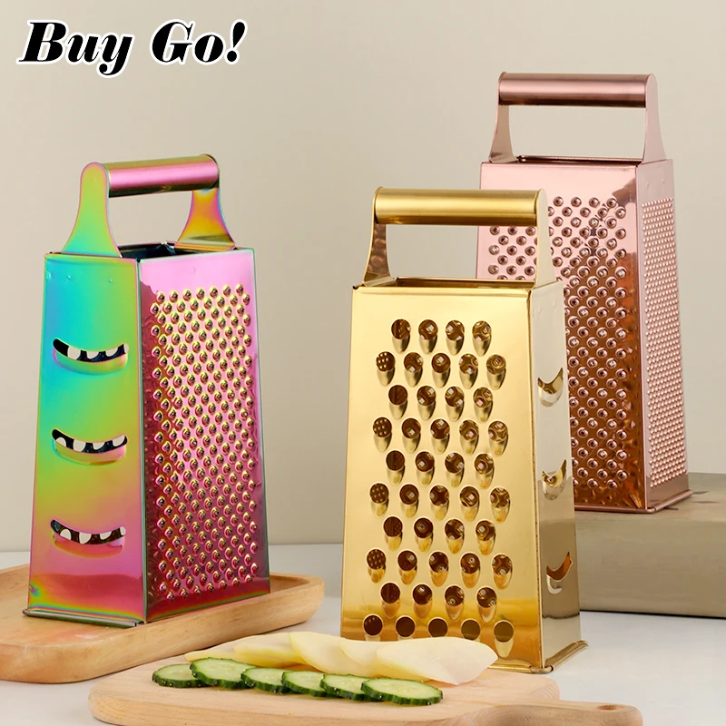 

Kitchen 4 Sides Cheese Grater Box Multi Function Manual Stainless Steel Vegetable Grater