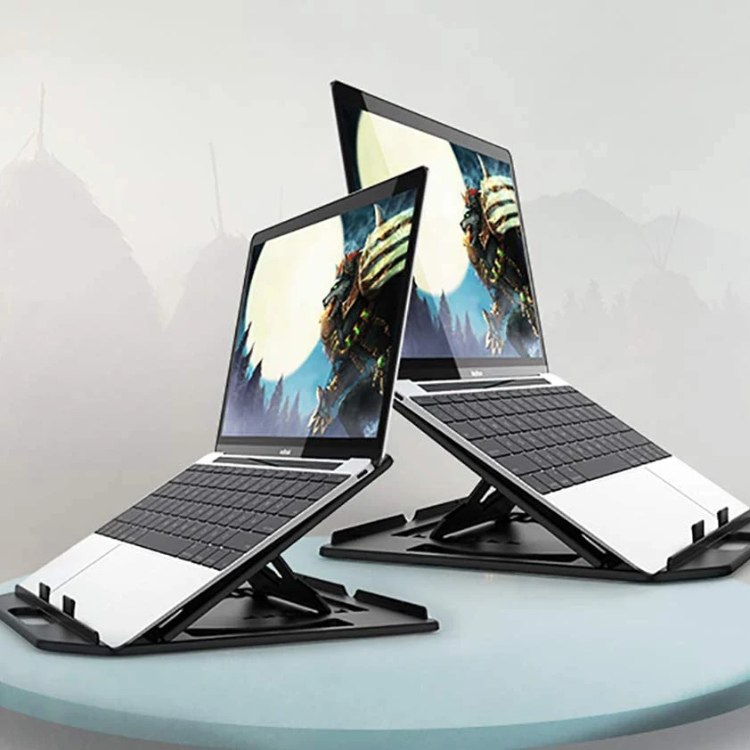 

2021 Laptop Stand With Adjustable Folding 2 In 1 Plastic Laptop Stand