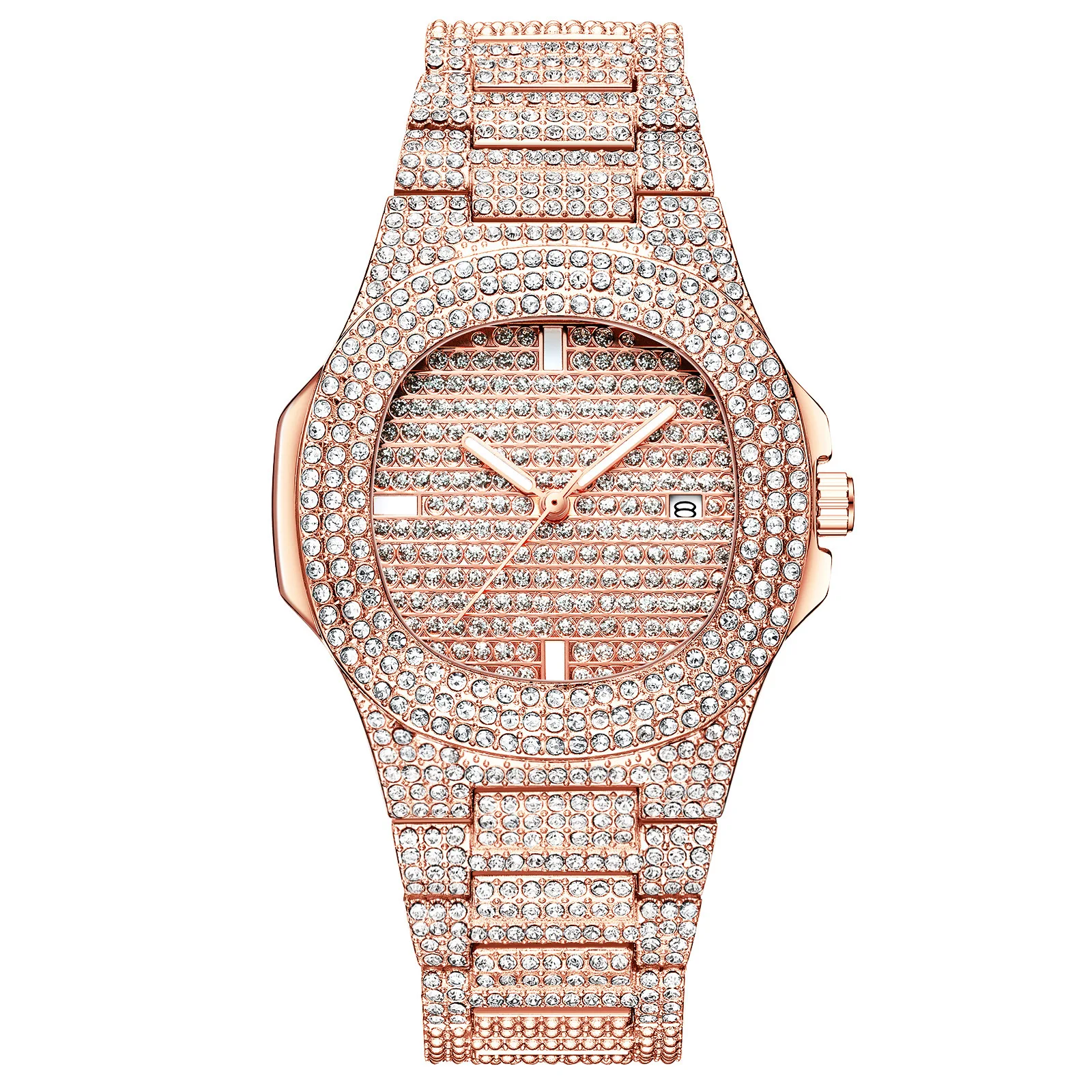 

In stock China Cheap Watches Hip Hop Style Diamond Luxury Couple Watches, As picture