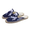Woman Espadrilles Flat Walking Comfortable Jute Sole Slides Shoes Canvas