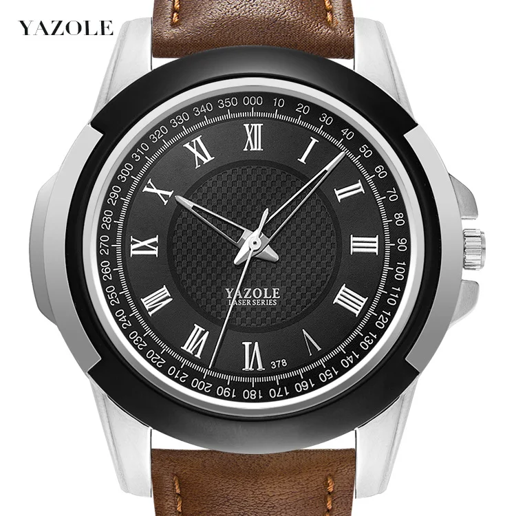 

YAZOLE Wrist Watch Men 2019 Top Brand Luxury Famous For Male Clock Quartz Watch Leather Wristwatch Relogio Masculino