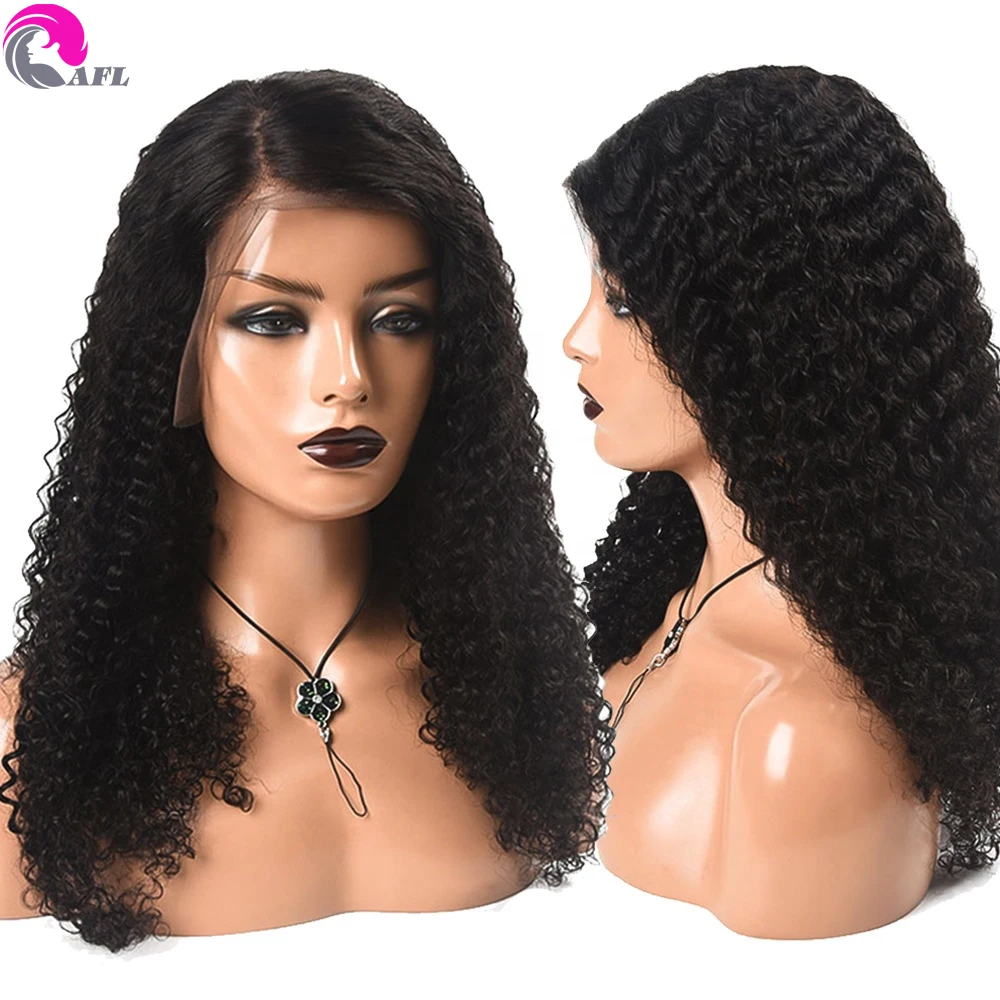 

AFL Factory Cheap Price Wholesale Virgin Raw Hair Vendor 13*6 Lace Front Wig Kinky Curly Wigs For Black Women