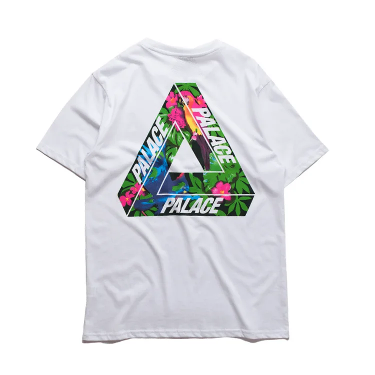 

Printed Tshirts For Women palaces hip-hop print graffiti triangle LOGO casual short-sleeved T-shirt, Customized colors
