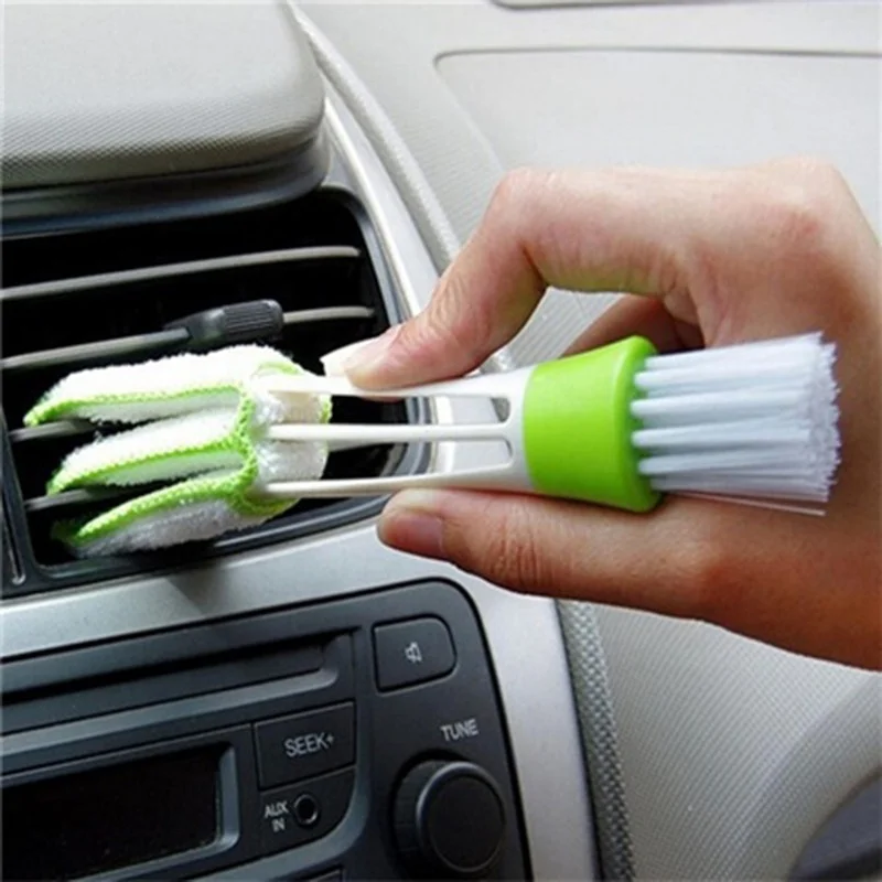 

Wholesale Durable 2 In 1 Double Slider Car Air-conditioner Outlet Cleaning Tool Outlet Window Cleaning Multi-purpose Brush, Green