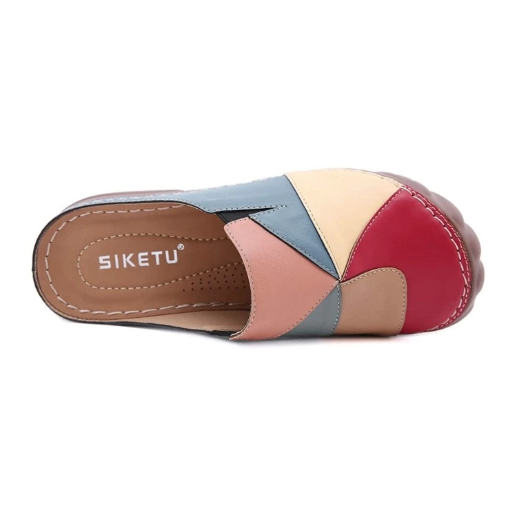 

Women's Summer Flat Slippers Non-slip and Lightweight Garden Slippers Sandals PU Casual Microfiber Yili Accept Customized Logo