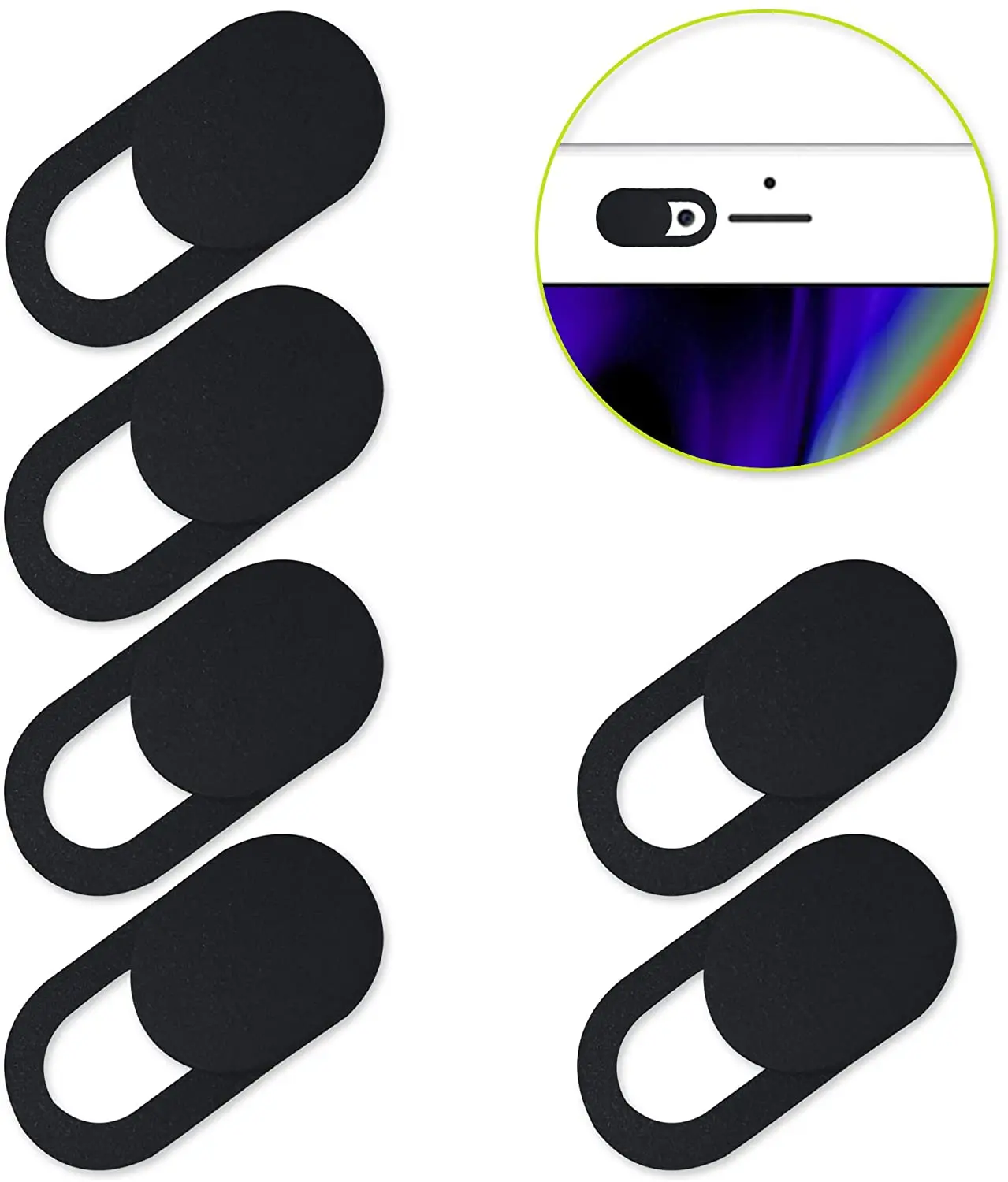 

Universal WebCam Cover Magnet Slide Camera Cover Laptop For Ipad PC Tablet Phone, Black/white