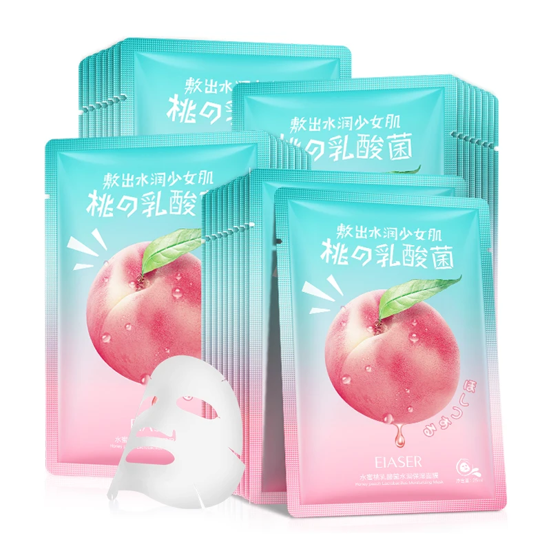 

OEM private label honey peach lactobacillus sheet mask nourish care moisture facial mask