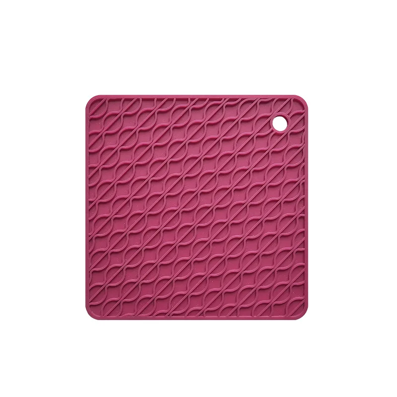 

Custom logo Non-slip Square Countertop Trivet Microwave Pads Heat Resistant Table Placemats Silicone Pot Mat