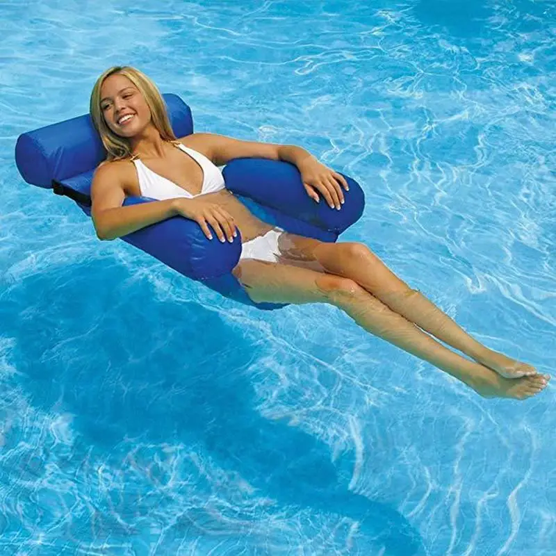 

Folding water lounger floating row DRru Swimming Pool Lounge Chairs Inflatable Pool Floats