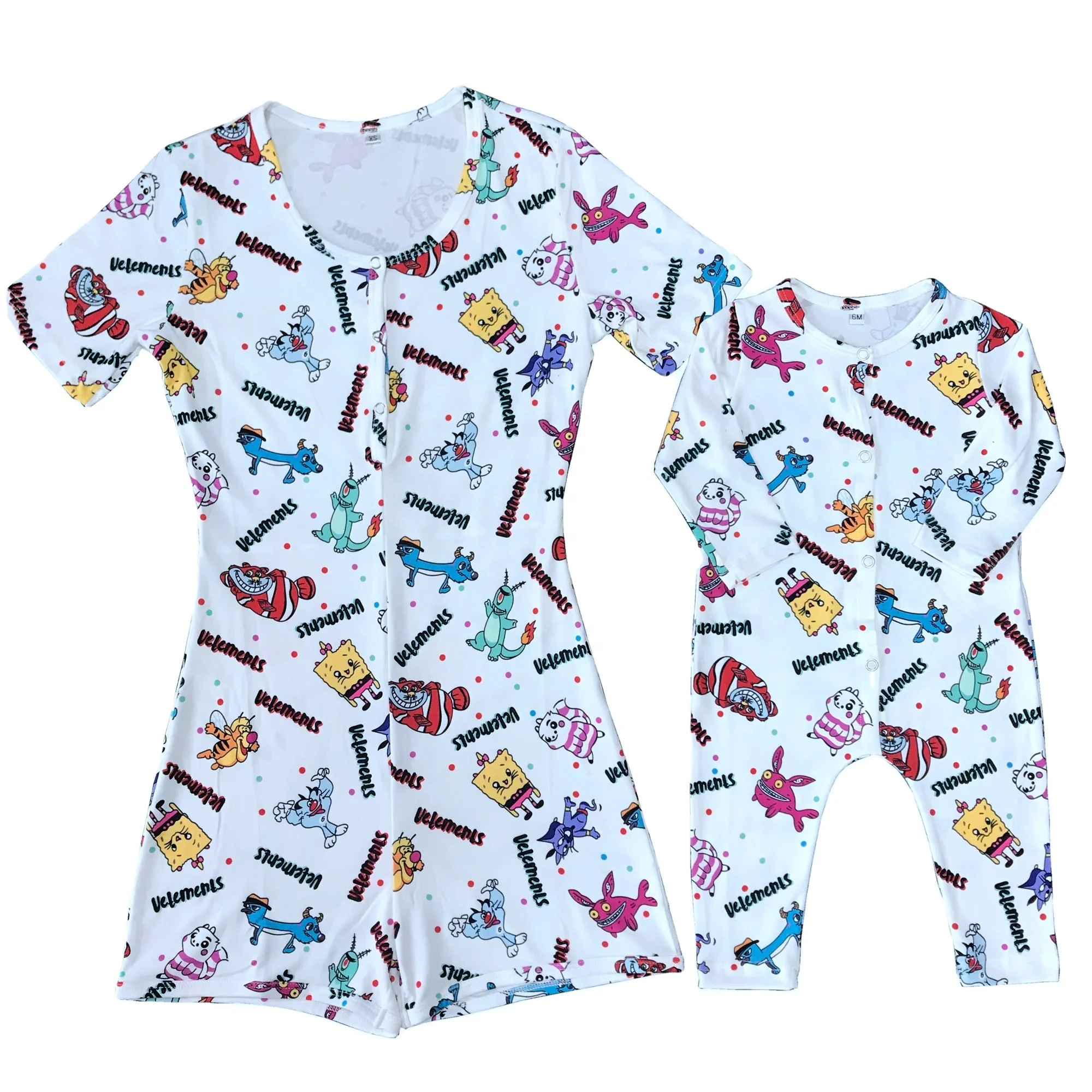 

2020 Short Sleeve Mommy and me Onesie adult and kid onesie