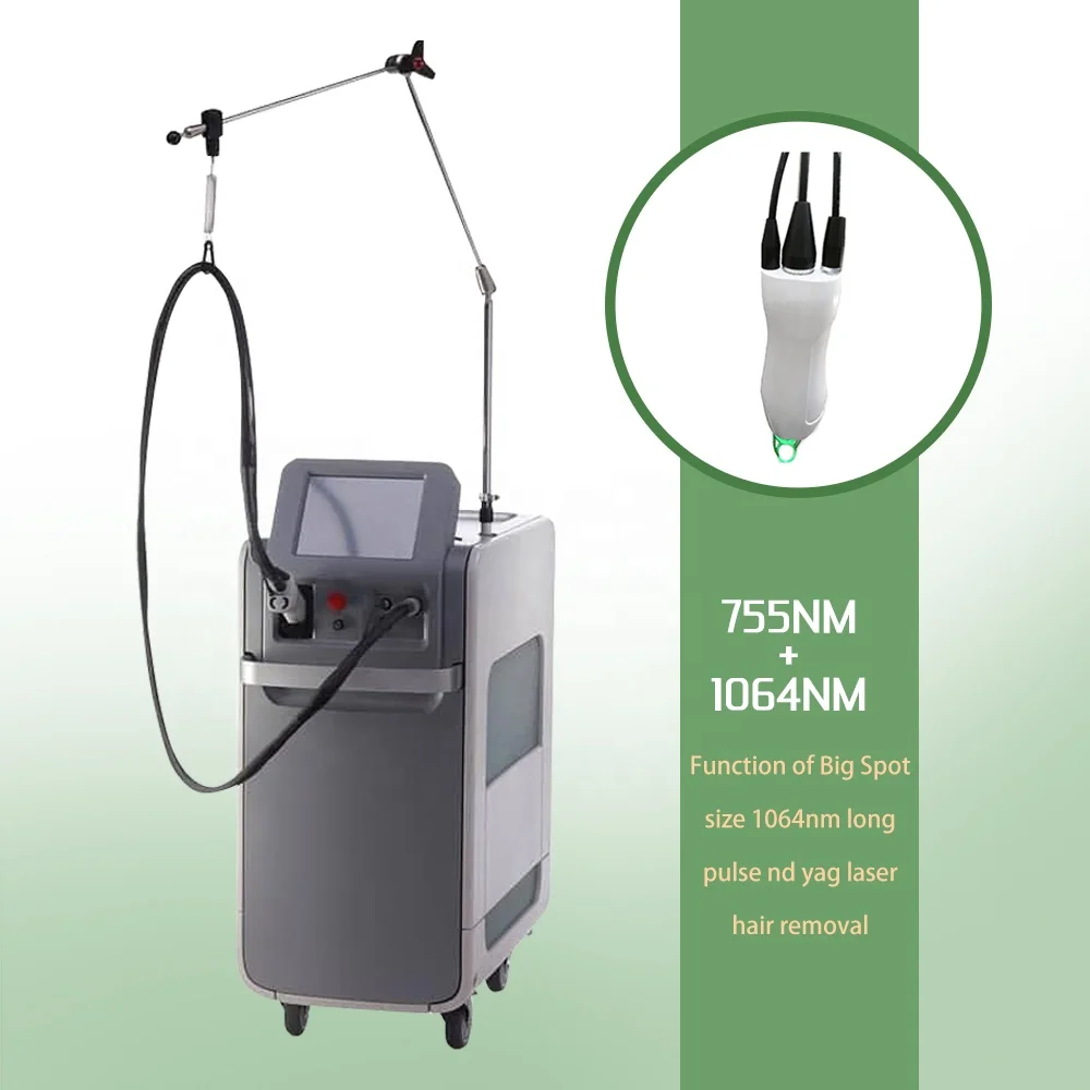 

2021 CE TGA painless big spot alexandrite laser 755 Laser permanent hair removal Sinco Alex-yag 755 laser