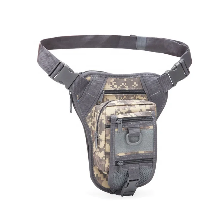 

Outdoor Waist Pack Tactical Military Motorcycle Bike Cycling Custom Multi-Pocket Drop Leg Waist Bag for Men Women, Camouflage / soild color