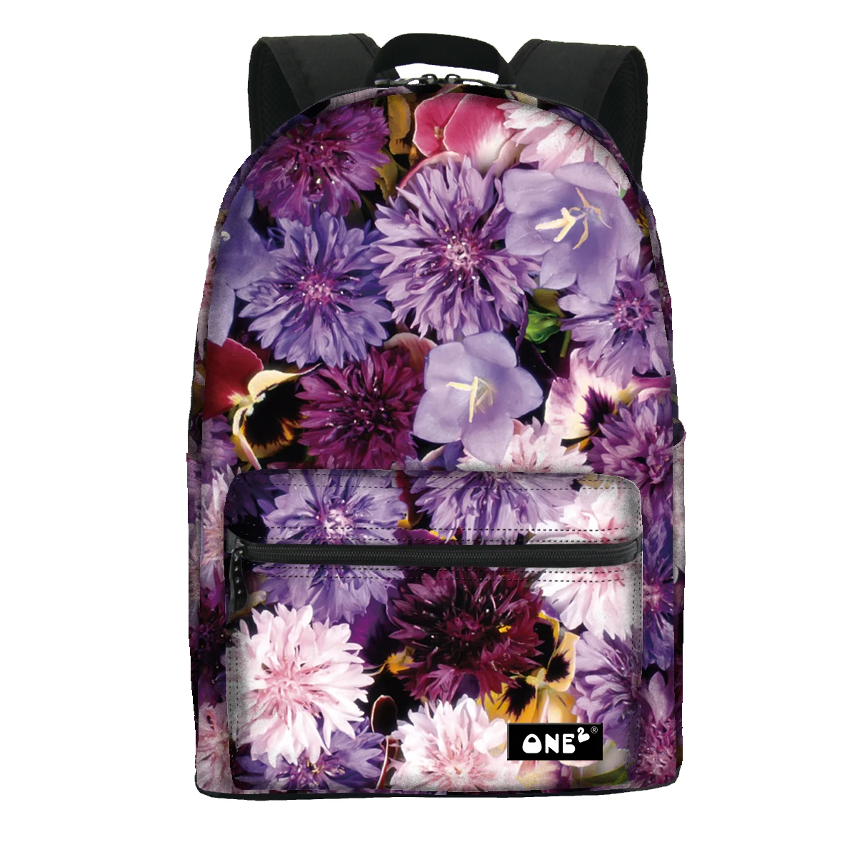 

Tas sekolah girl flower print large capacity lightweight waterproof school bag with two side pocket school bags kids child, Customized