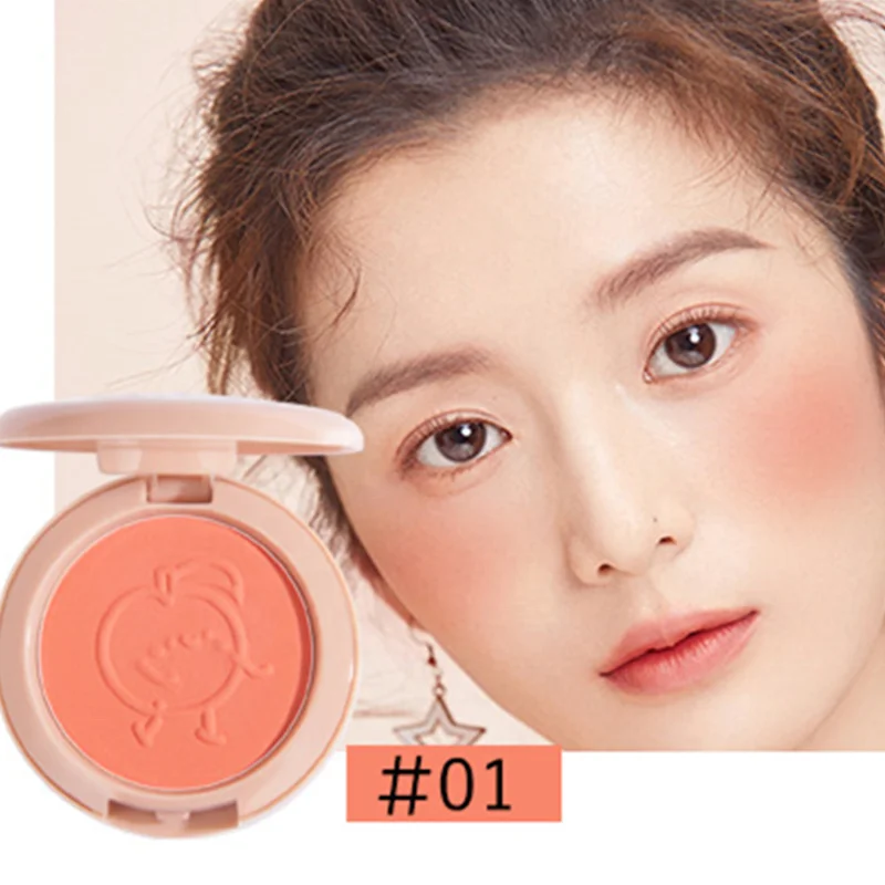 

Not Easy to Fly Powder Vitality Girl Temperament Blush Brighten Skin Tone Monochrome Eye Shadow Monochrome Blush Powder Plate, As picture shown