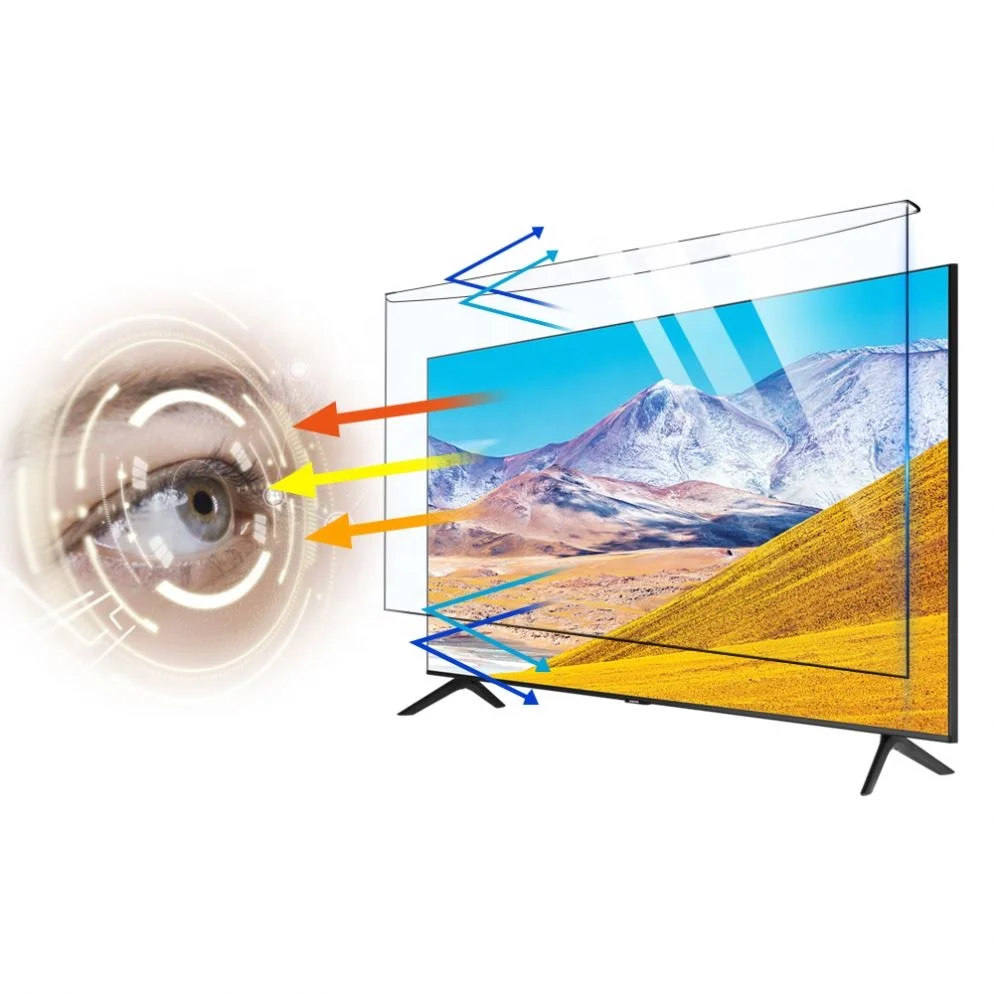 

32\"-85\" Acrylic Anti Blue Light Filter Hanging On Removable TV Screen Protector Anti Glare Eye Protection Film
