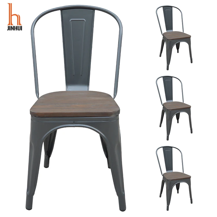 

China Factory Vintage Industrial Style Metal Iron Cafe Dinning Chair, Any color you like