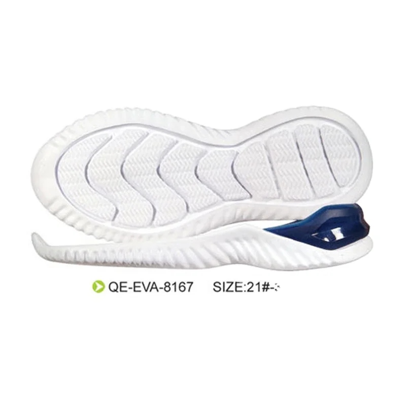 

High quality EVA children's shoes outsole anti-skid seven lights sports shoes outsole sole, White