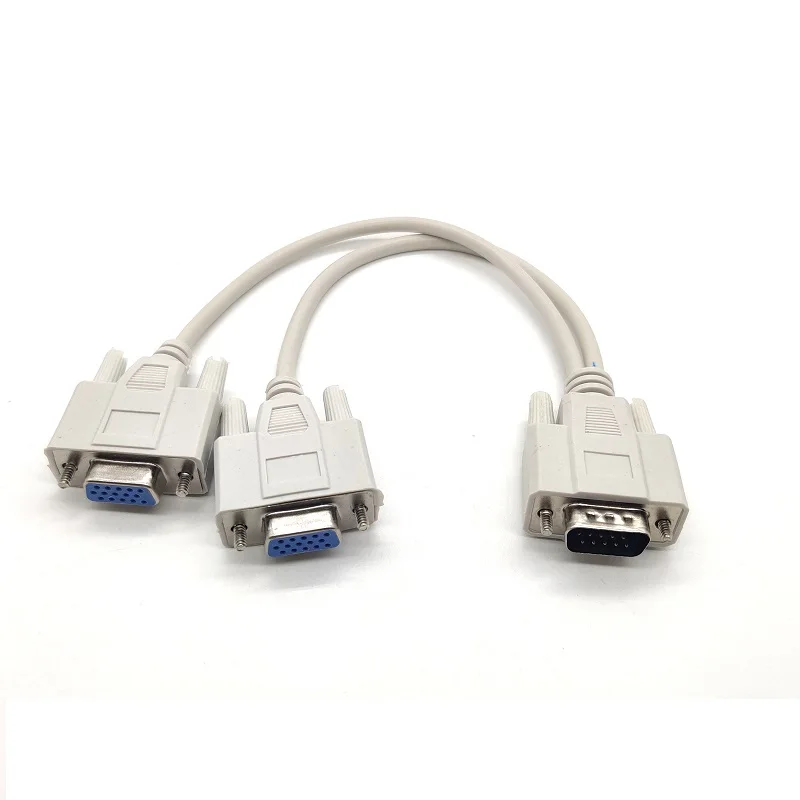 

Gray DB15 VGA Monitor Splitter Y Cable For Screen Duplication