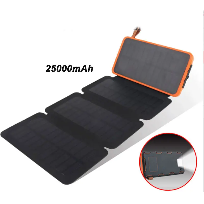 

Foldable Solar Phone Power Bank Fast Charging Power Banks Powerbank 20000 Mah