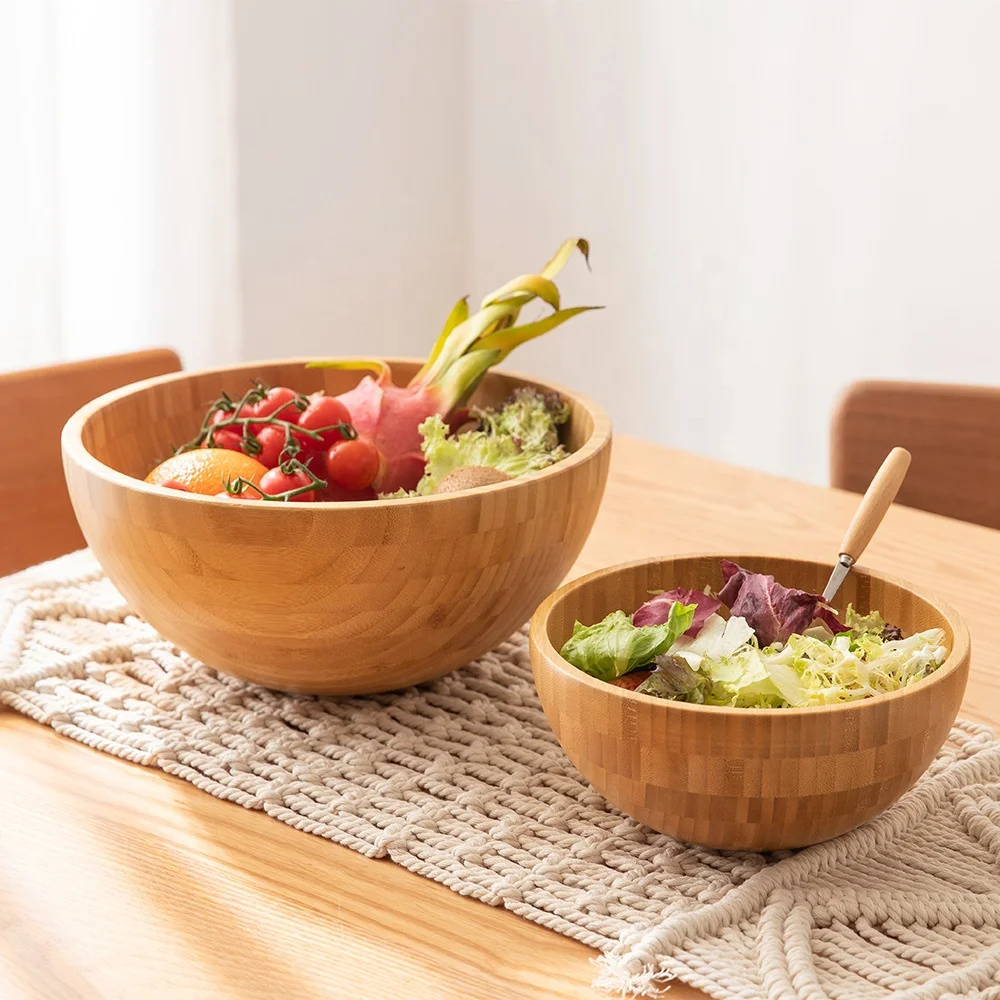 

Wooden Eating Bowls Kitchen Accseeories Wholesale Custom Wooden Serving Salad Bowls Cooking Wooden Bowl