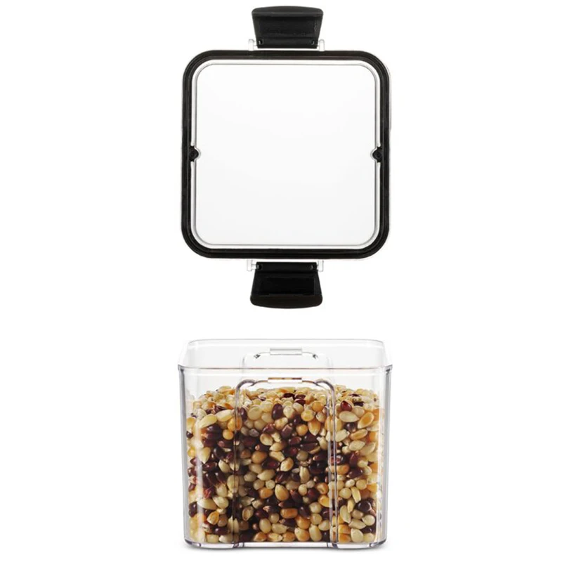 

Transparente Multi-Function Bin Hermetic Dry Multigrain, Chocolate, Coffee Bean Storage Box Kitchen Big Food Storage Plastic Box, Black, yellow, white