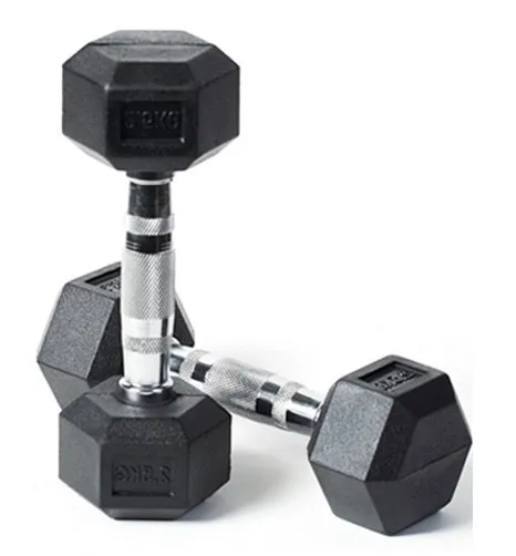 

Eterm Rubber Hex Dumbbells and 40 LB Dumbell also Dumbells for Sale, Black