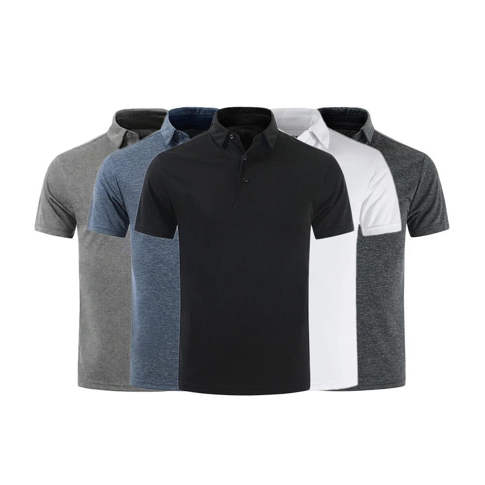

high quality golf clothing custom men solid short sleeve polyester spandex golf polo shirts
