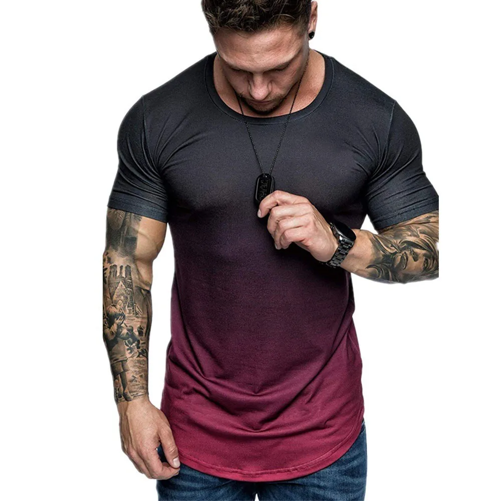 

2020 Summer new men's sports tshirt round neck short-sleeved T-shirt, Different colors and support to customized