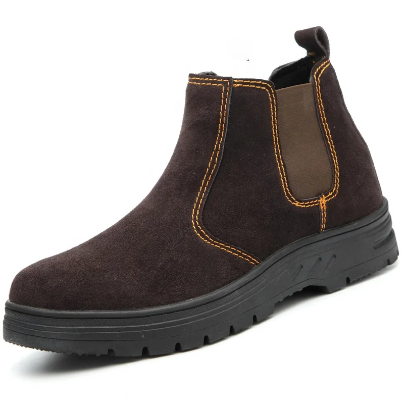 

Sport Safety Shoes Suede Steel Toe Electrician Safety Shoes, Brown