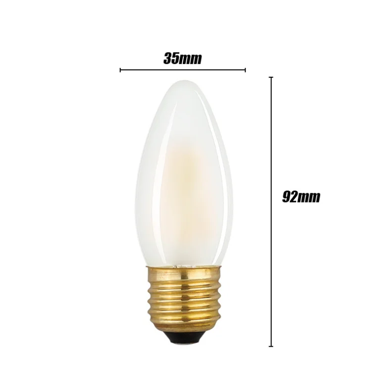 C35 Energy-saving E14 E27 4W home dimmable led candle light bulbs for hotel table lamp