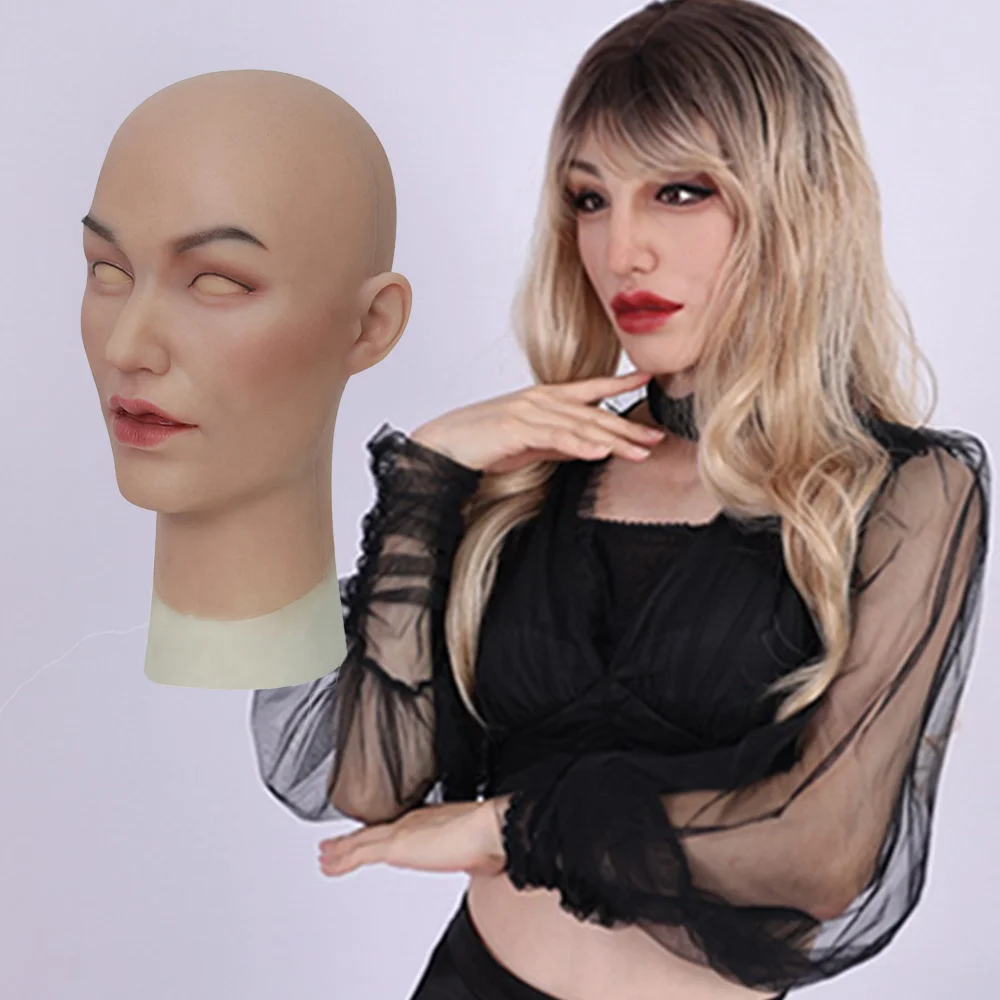 Realistic Silicone Head Mask Crossdressing & Cosplay