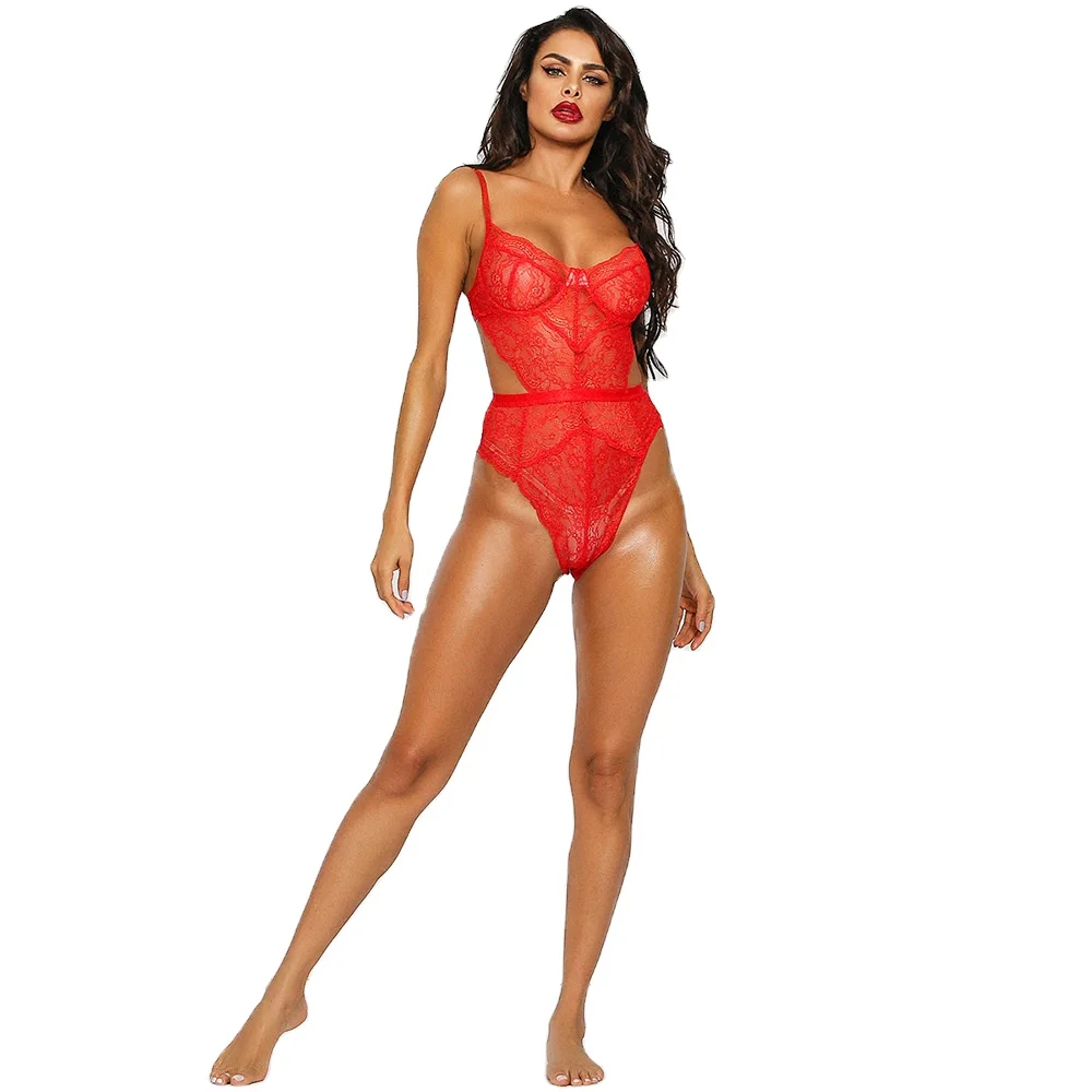 

Wholesale New style lace style slim waist one piece dress bra and panty sets