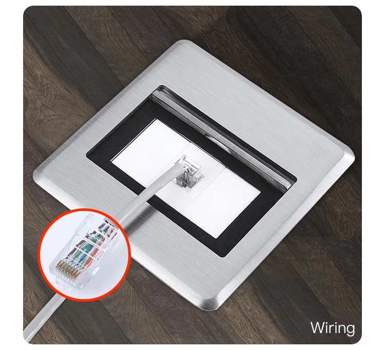 Wholesale standard stainless steel RJ45 network concealed floor socket box