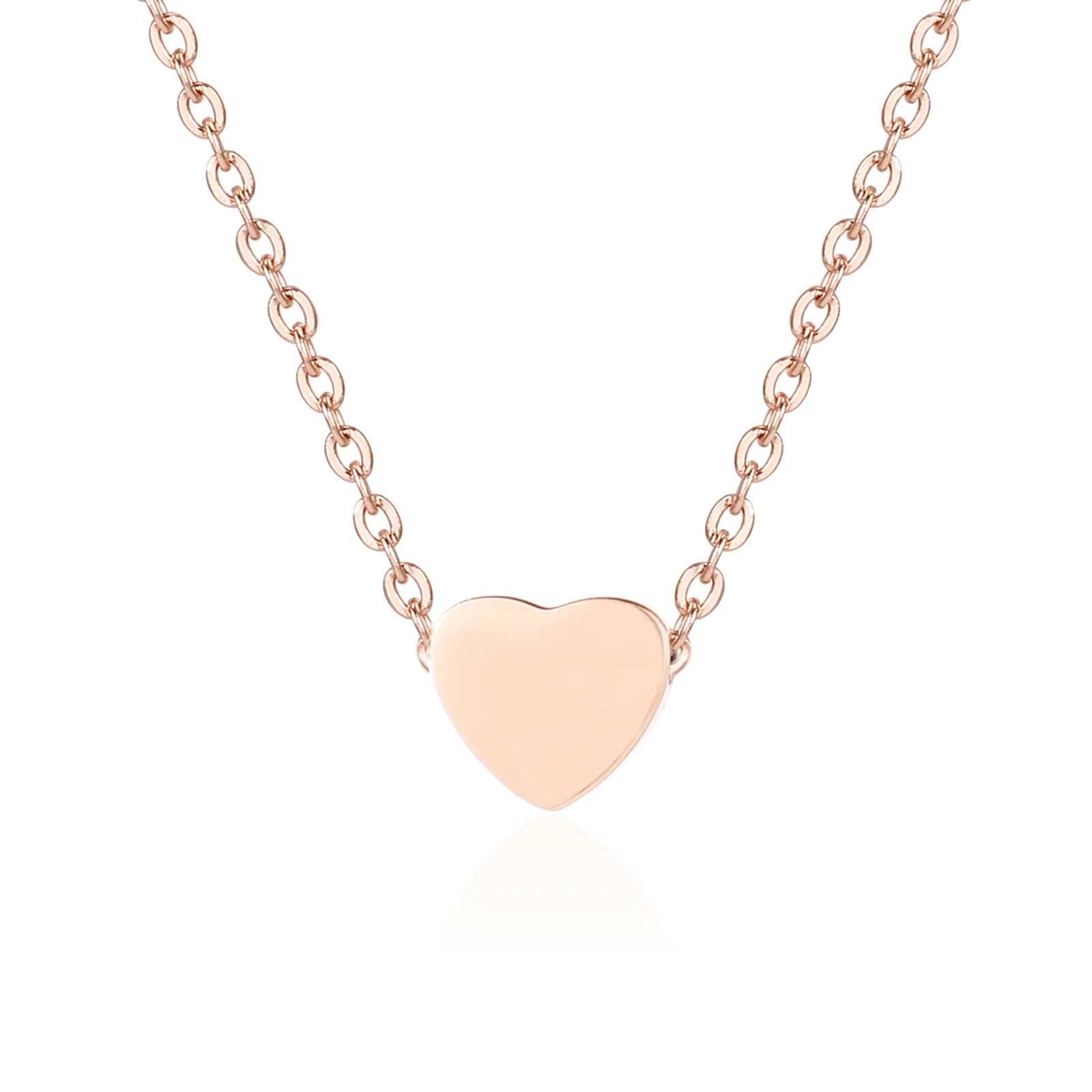 

Lover Gift Women Popular Fashion Love Necklace Personality Peach Pendant Stainless Steel Heart Necklace, Steel / rose gold / gold