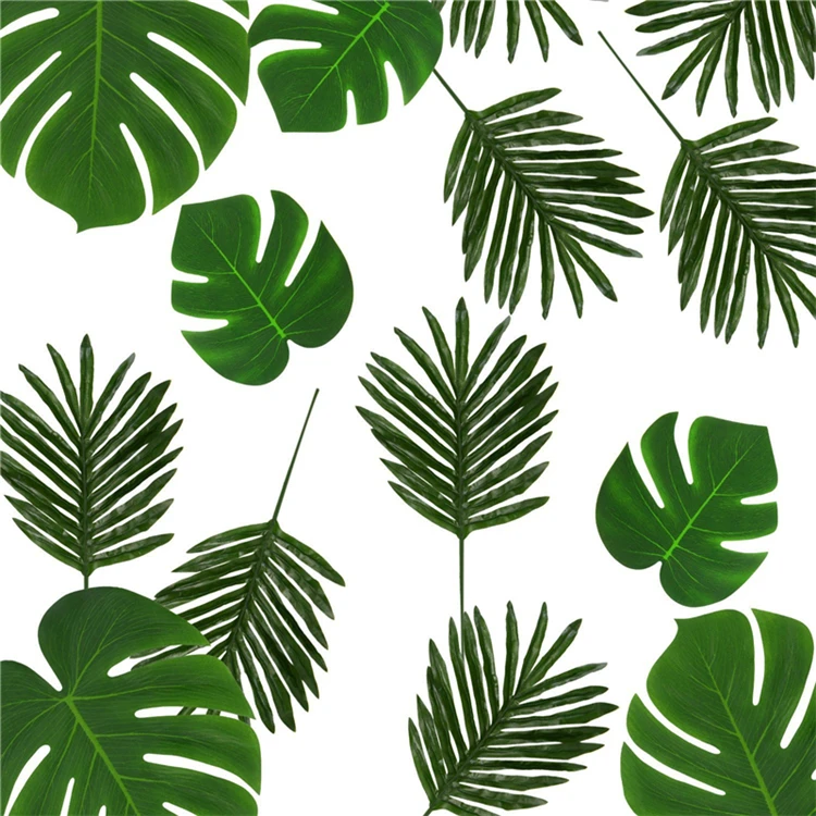 亚马逊热风格热带树叶人工棕榈叶热带雨林装饰