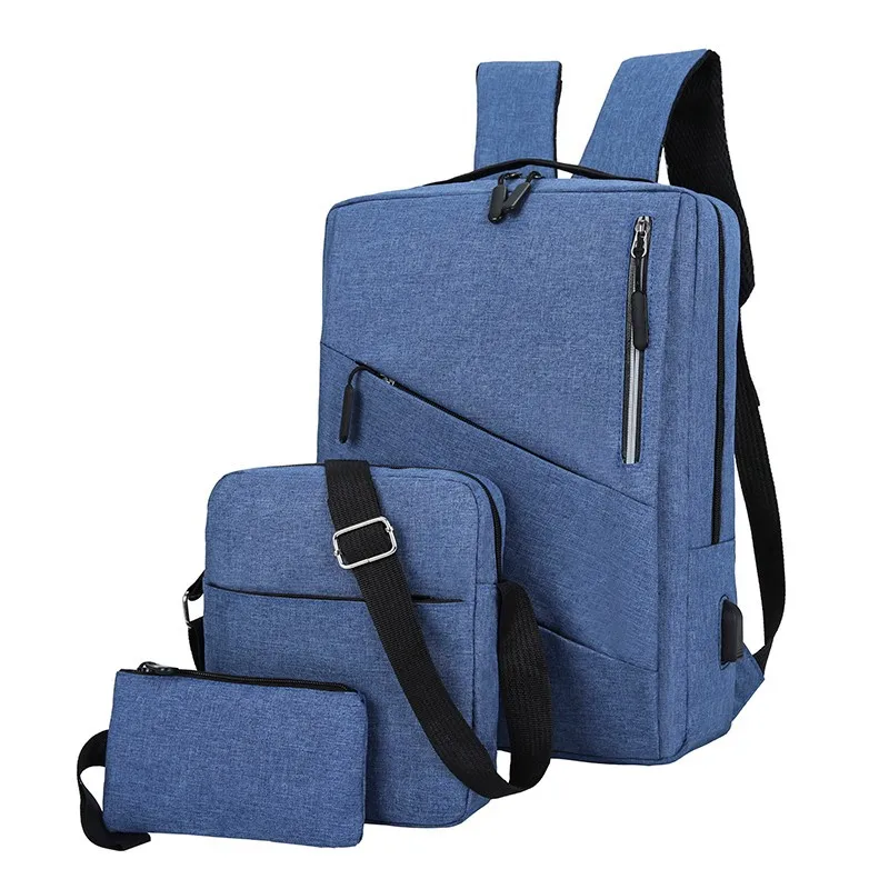 

Mochila De Nailon 3 pcs sets 20-35L Nylon Waterproof Large-Capacity Fashion Casual Business Backpack, Black/wine red/blue/light grey