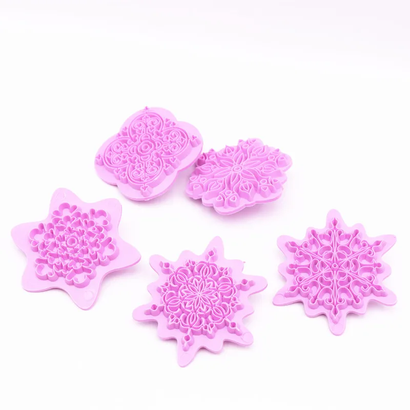 

5pcs Pattern Cookie Stamp Biscuit Mold Cookie Cutter Fondant Cake Molds DIY Baking Bakeware Decoration Tool