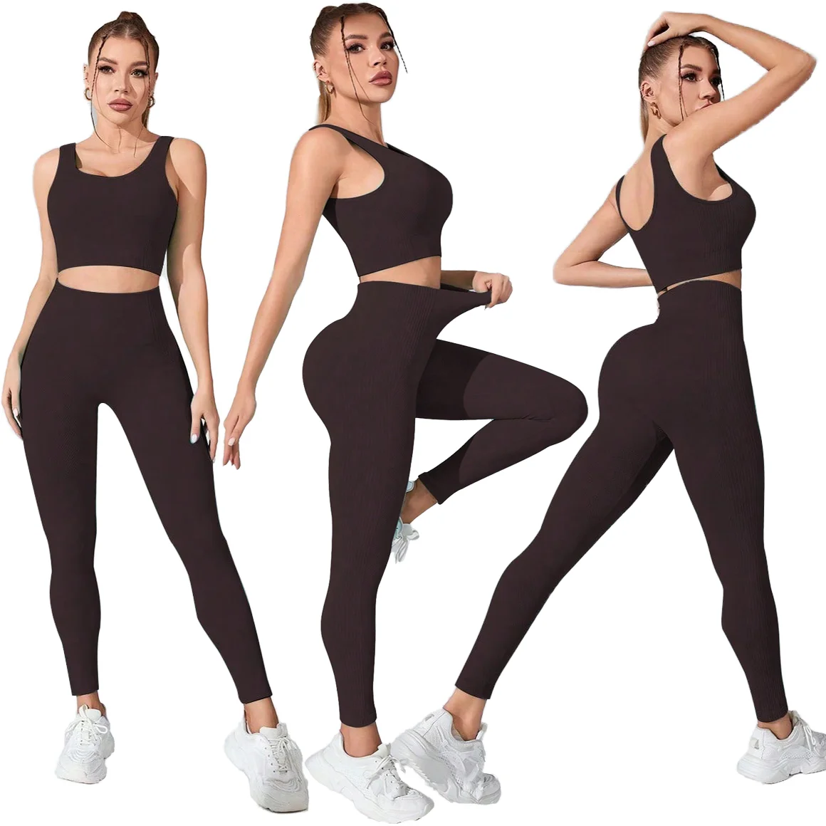 High-Waisted轻盈两Piece Set Yoga Set