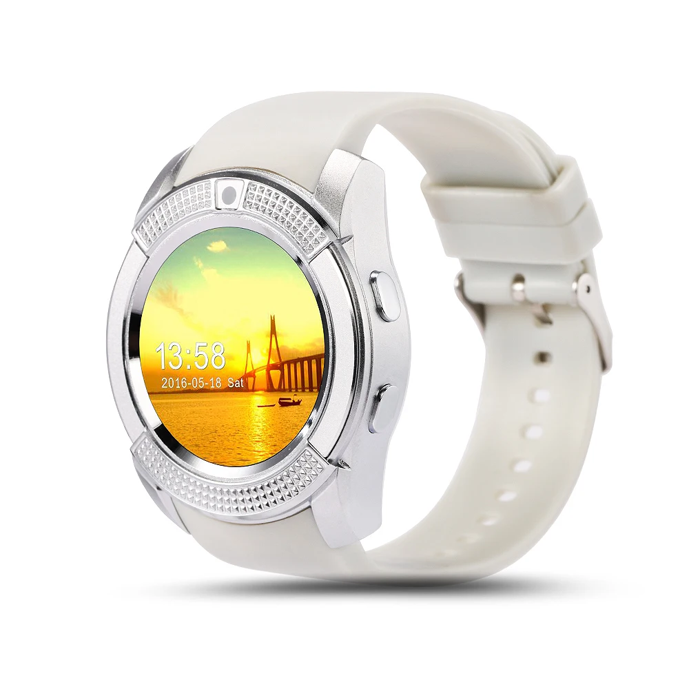 

New Electronic Product V8 OEM Android Smart Watch SIM 2021 Popular Mens Women Sports Bracelets Wrist Watch Fitness Smart Band V8, Many colors